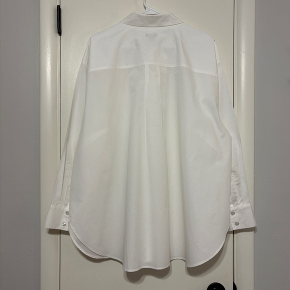 Talbots Women's Plus Classic White Button-Front Boyfriend Shirt Top Blouse 3X - Picture 4 of 9